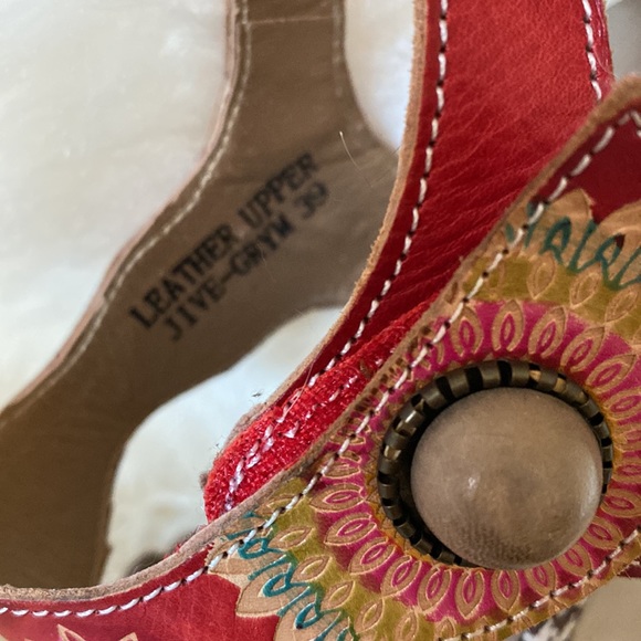 Spring Step L’Artiste Mixed Fabric & Leather Tooling Sz 39 (8.5) - Picture 9 of 13